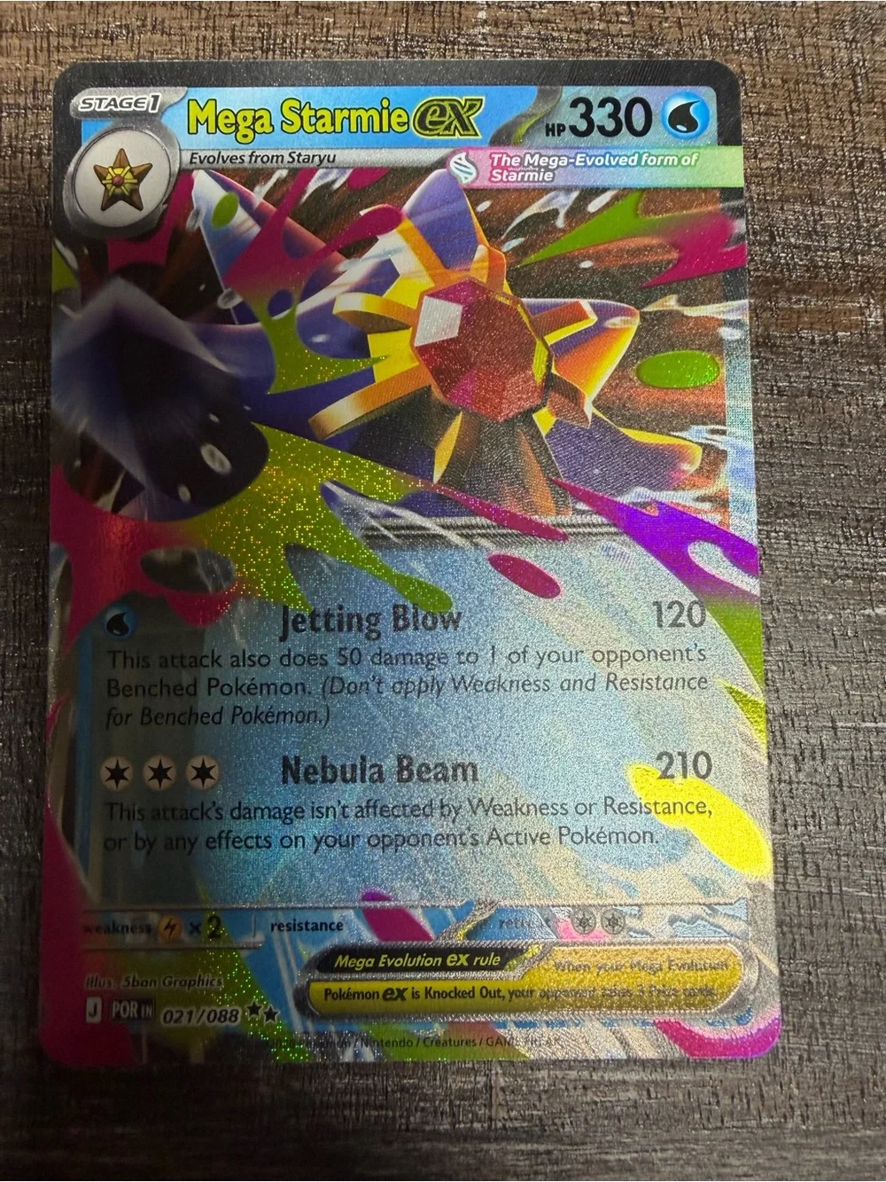 Mega EX Holo Trading Card Set Of Four- Near Mint Condition